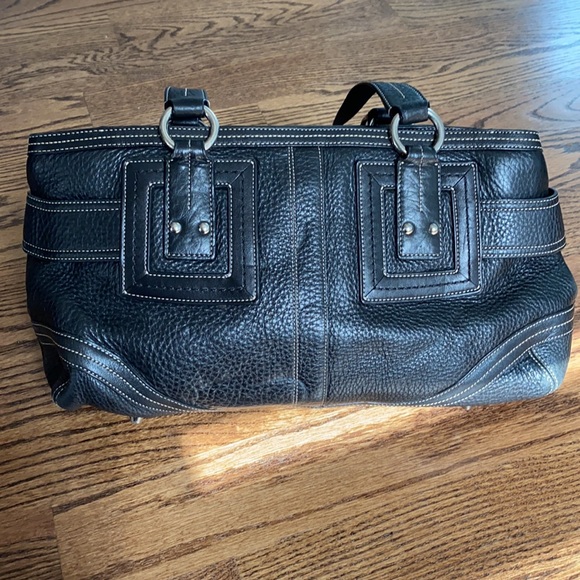 COACH Hampton Bag. Black Leather. - Picture 2 of 7